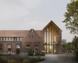 a2o and Ontwerpatelier Peter Jannes awarded with first prize for the new administrative centre of Berlaar